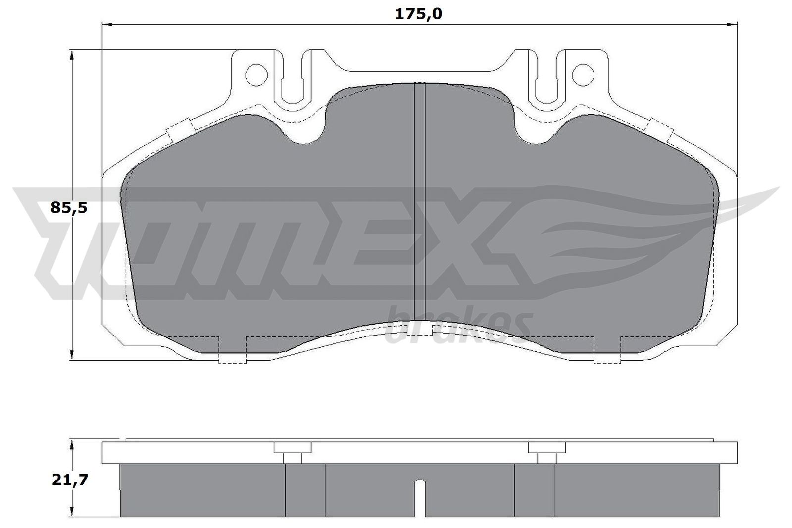 Sada brzdových platničiek kotúčovej brzdy TOMEX Brakes